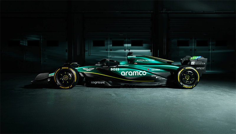 阿斯顿马丁F1车队2024赛季新赛车AMR24。