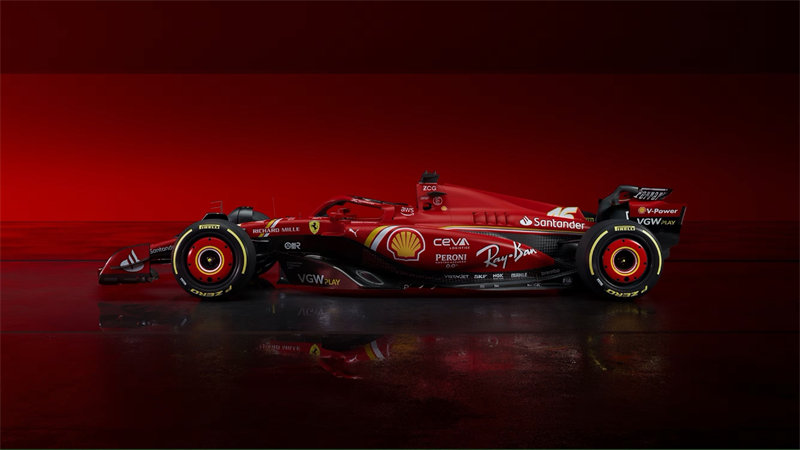 法拉利F1车队新赛季赛车SF-24。